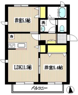 レフィアント【3階】の間取り