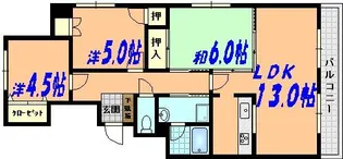 タウン藤垂園【4階】の間取り