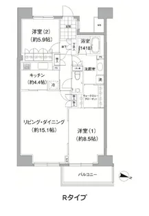 アビティ目黒【8階】の間取り