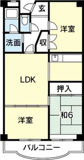 エステート北佐古【5階】の間取り