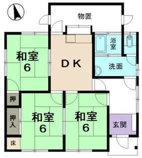 岐阜県多治見市高田町11【一戸建】の間取り