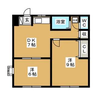 宮内マンション【1階】の間取り