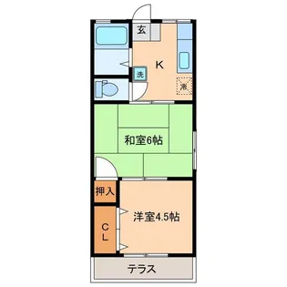 理ジュアン【1階】の間取り