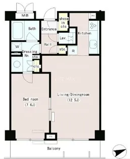 東京都港区三田3【マンション】の間取り