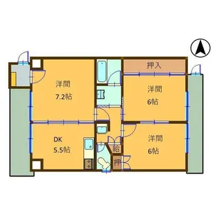 アクアポリスランドマーク2000【4階】の間取り