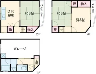 奈良県橿原市中曽司町【一戸建】の間取り