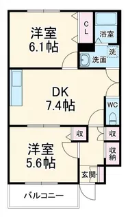 ボーノA【1階】の間取り