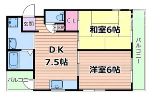 麻田レインボーハイツ【4階】の間取り