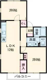 エクレール美濃屋 B【2階】の間取り