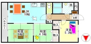 ネクスト倉田 東館【6階】の間取り