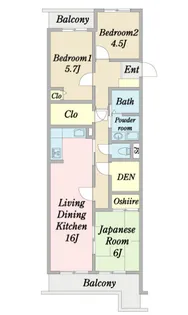 ベルテ松戸【3階】の間取り