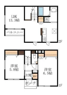 CASA MICHI【2階】の間取り