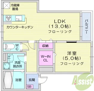 プレジールダイヤ2【3階】の間取り