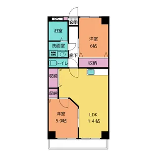 メゾンソレイユ【3階】の間取り