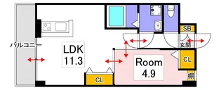 メゾンドW【4階】の間取り
