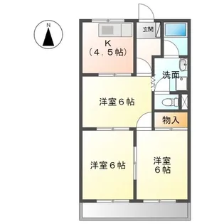 ジードルング山手【4階】の間取り