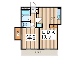 セトルフラット戸塚【1階】の間取り