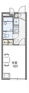 レオパレスターナーII【1階】の間取り