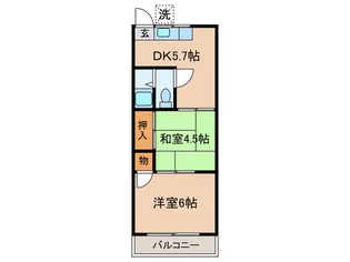サンドエル吉田【2階】の間取り