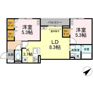 セレスティア江戸川III【3階】の間取り