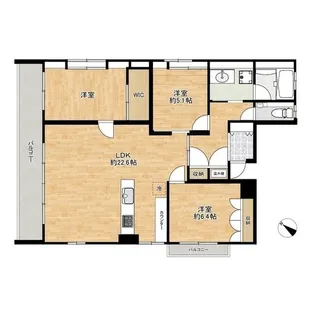 ヒルサイドガーデン【3階】の間取り