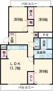 MESSAGE桜橋【4階】の間取り