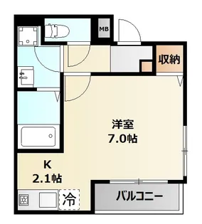 ミリアビタ弁天【1階】の間取り