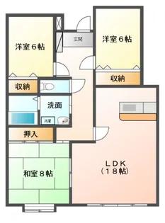 サニーライフ A【1階】の間取り
