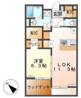 ISグランデ南大沢【2階】の間取り