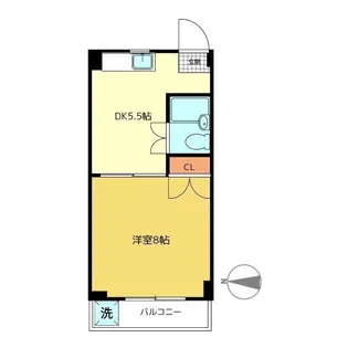 東京都中野区中央5【マンション】の間取り