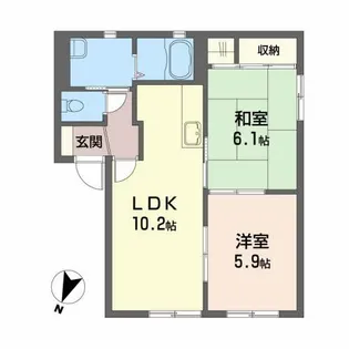 レジデンス21 D【1階】の間取り