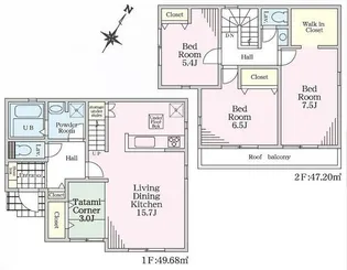 広島県大竹市新町2【一戸建】の間取り