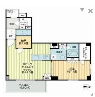 アデニウム高輪【2階】の間取り