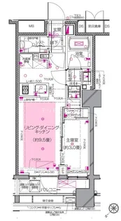 ピアース銀座レジデンス【7階】の間取り