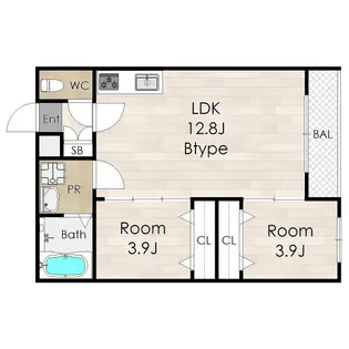 大阪府泉佐野市本町【アパート】の間取り