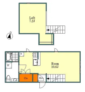 埼玉県所沢市元町【アパート】の間取り