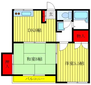 エステートハスネ【2階】の間取り