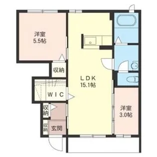 ほたる野サクベハイムB【1階】の間取り