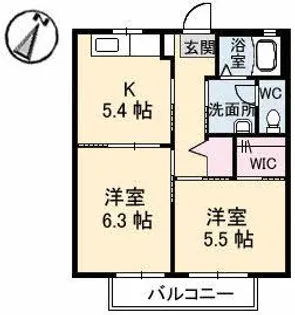 メゾンスカイヒルズ P棟【1階】の間取り