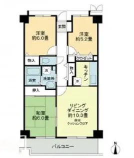 高知県南国市大そね甲【マンション】の間取り