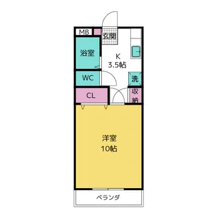 青山パークヒルズA棟【2階】の間取り