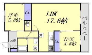 広島県呉市天応大浜2【アパート】の間取り