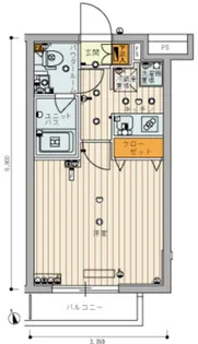 スカイコート下北沢壱番館【3階】の間取り