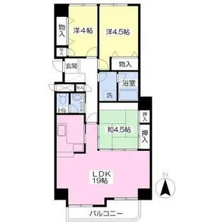 サンハイツ宇多津【4階】の間取り