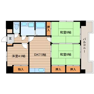 ファミーユたかまつ【4階】の間取り