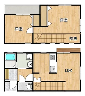 慈眼寺公園アパート【1階】の間取り