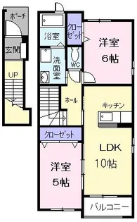 ツイン アヴニールI【2階】の間取り