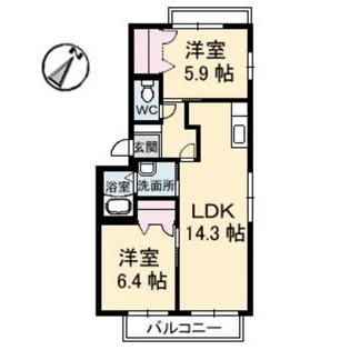 メゾン桜【3階】の間取り