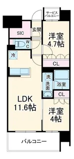 RJRプレシア川口【4階】の間取り