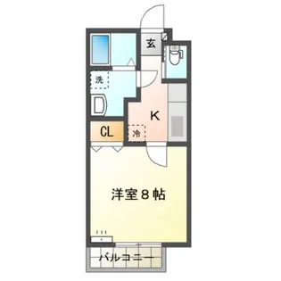 ハピネス多賀【1階】の間取り